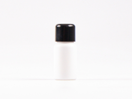 Weissglasflasche 10ml, mit Schraubverschluss schwarz